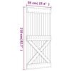 VidaXL Sliding Door and Hardware Kit 95x210 Cm Solid Pine, Interior Door, Interior Barn Door 3203270