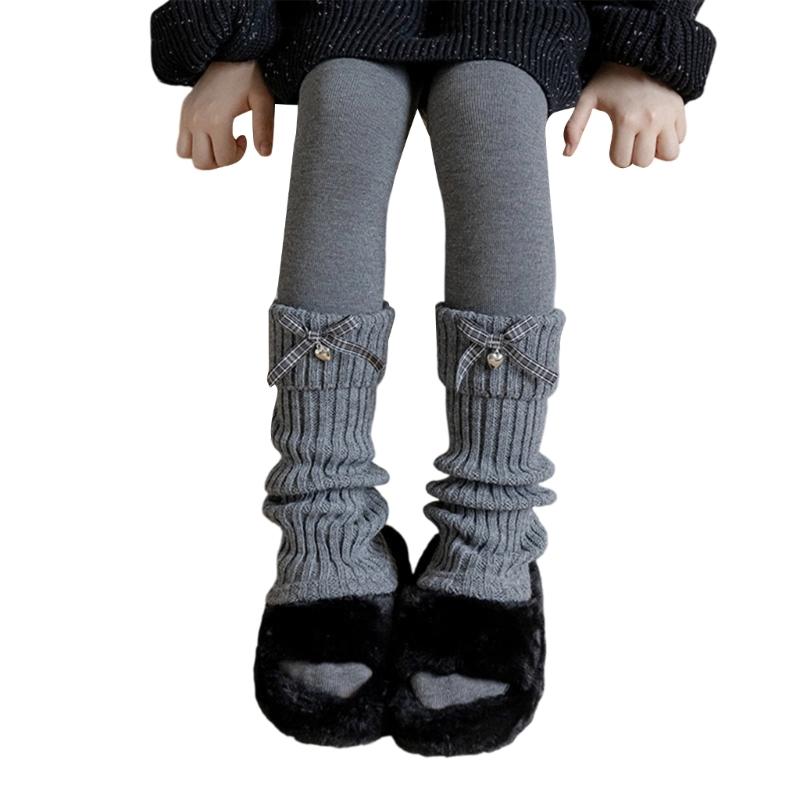 Womens Girls Lovely Leg Warmers Bows Knitted Flared Leg Sleeves Gotik Crochet Baggy Cuffs Ankle Heap Socks Streetwear