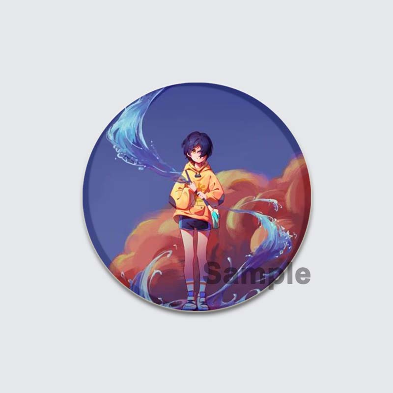 32/44/58mm Anime Wonder Egg Priority Brooch Cute Cartoon Girl Icon Badge Backpack Shirt Lapel Pin Creative Handmade Jewelry Accessorie Gift