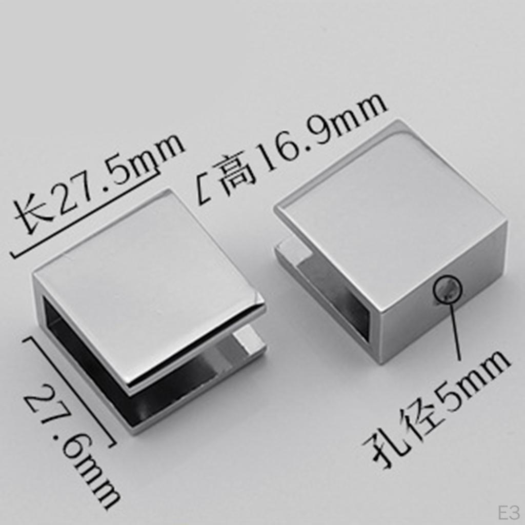 2 Pack Adjustable Glass Support Clamp Zinc Alloy Heavy-duty Bracket
