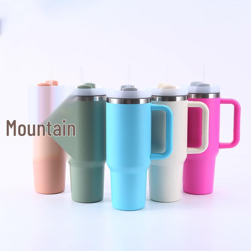 Portable Insulated Stainless Steel Car Mug with Handle