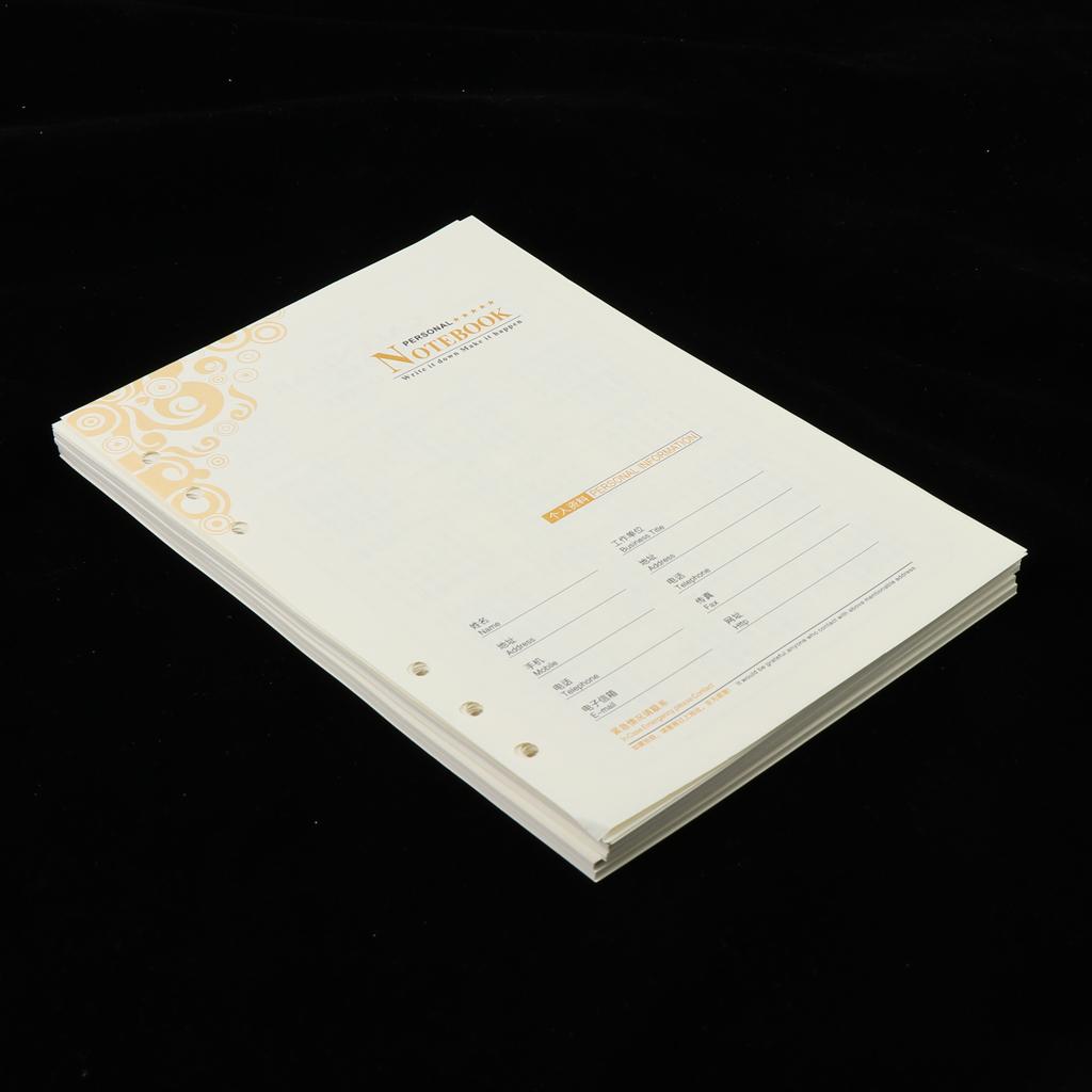 Wide Ruled Loose Leaf Filler Paper,8.19×5.59inch,6 Ring A5 Size
