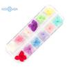 1 boks 10g tørket blomst negldekorasjon 12 farger Naturlig blomsterblandet tørrblomst DIY smykker Charms Manikyr dekor UV Gel Polish Nail Art Supplies
