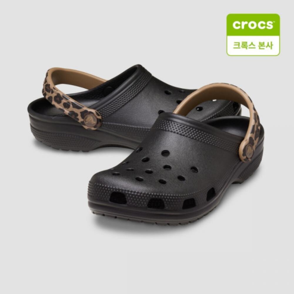 Crocs Classic Leopard Backstrap Clog 211972 001 M6W8(250mm)