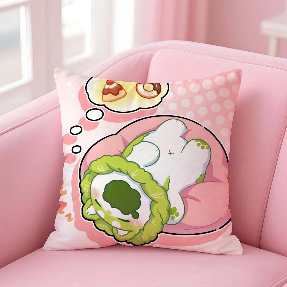 

Fashion Cute VVegetables Fairy CCabbage Dogs Cushion Cover Pillow Case Soft Friendly Fabric Concealed Zipper 40X40cm
