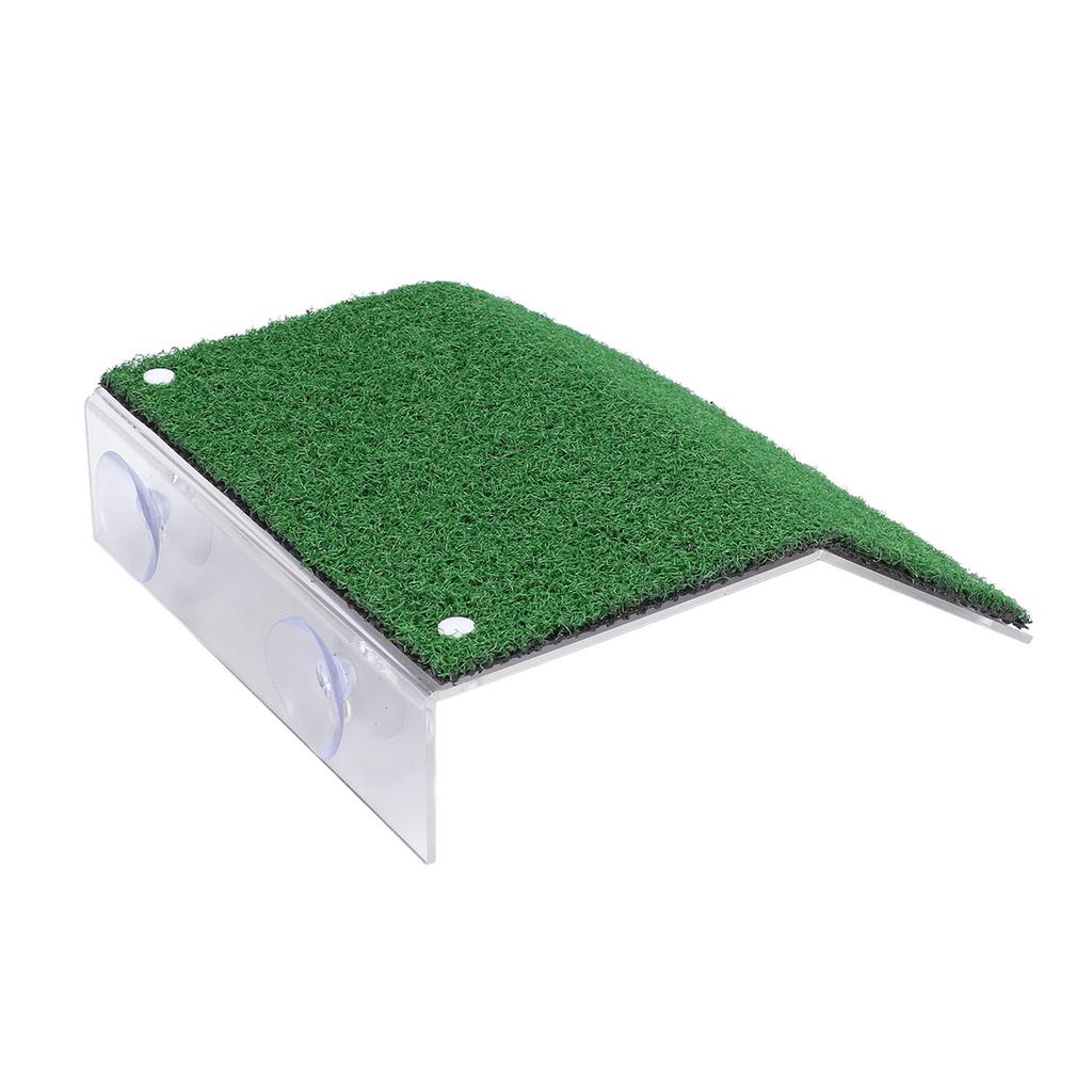 Fish Tank Tortoise Terrace Acrylic Simulation Green Grass Skin Amphibious Tank Ladder Crawling