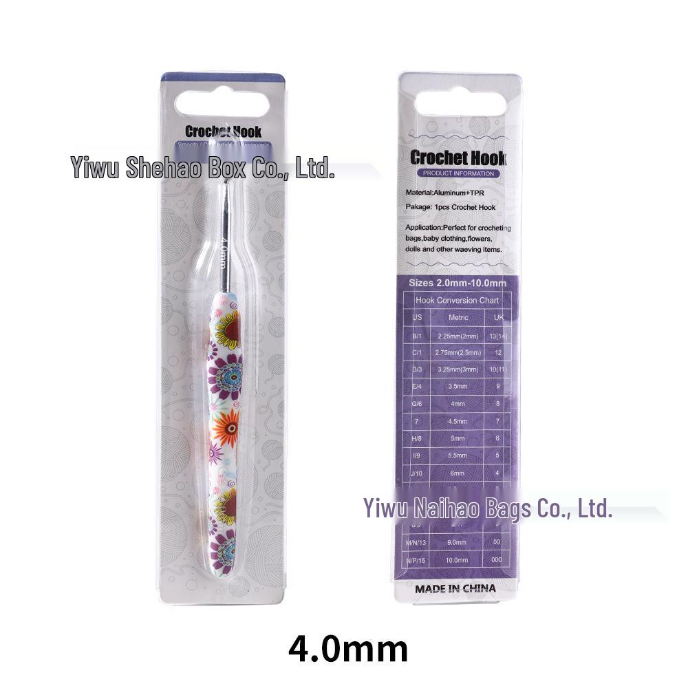 Soft Handle Aluminum Crochet Hook - Single Piece Wool Knitting Tool