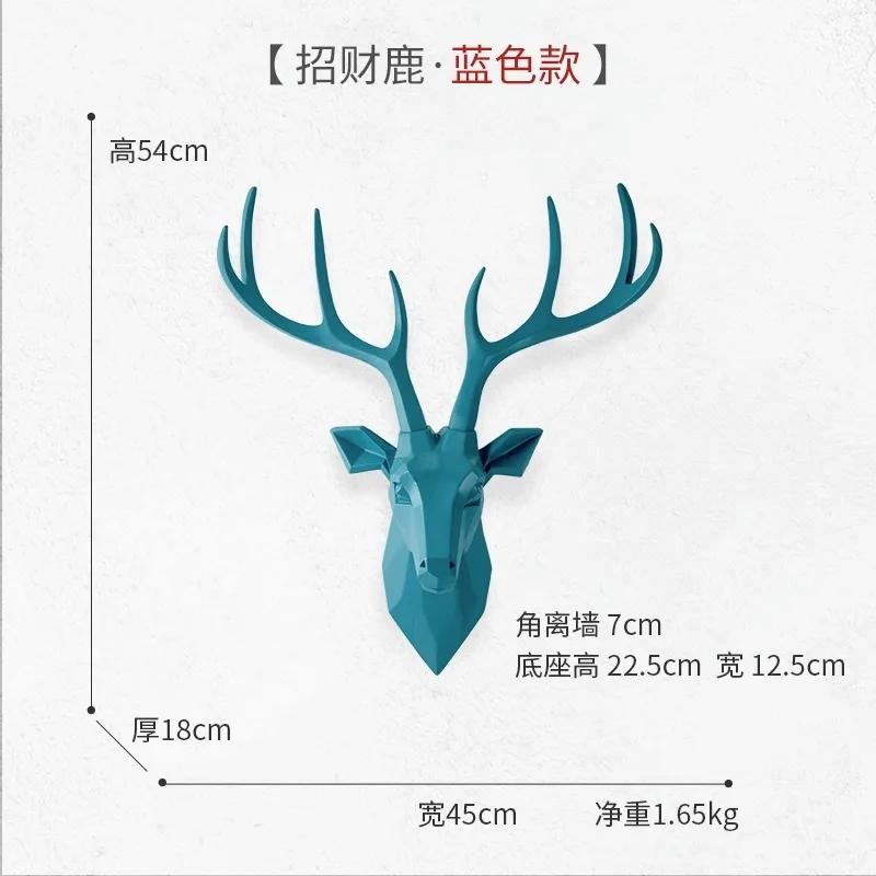 3D Deer Head Sculpture Wall Hanging Decor, Animal Stag Statue,Home, Living Room, Bedroom, Wall Decoration Accessories,