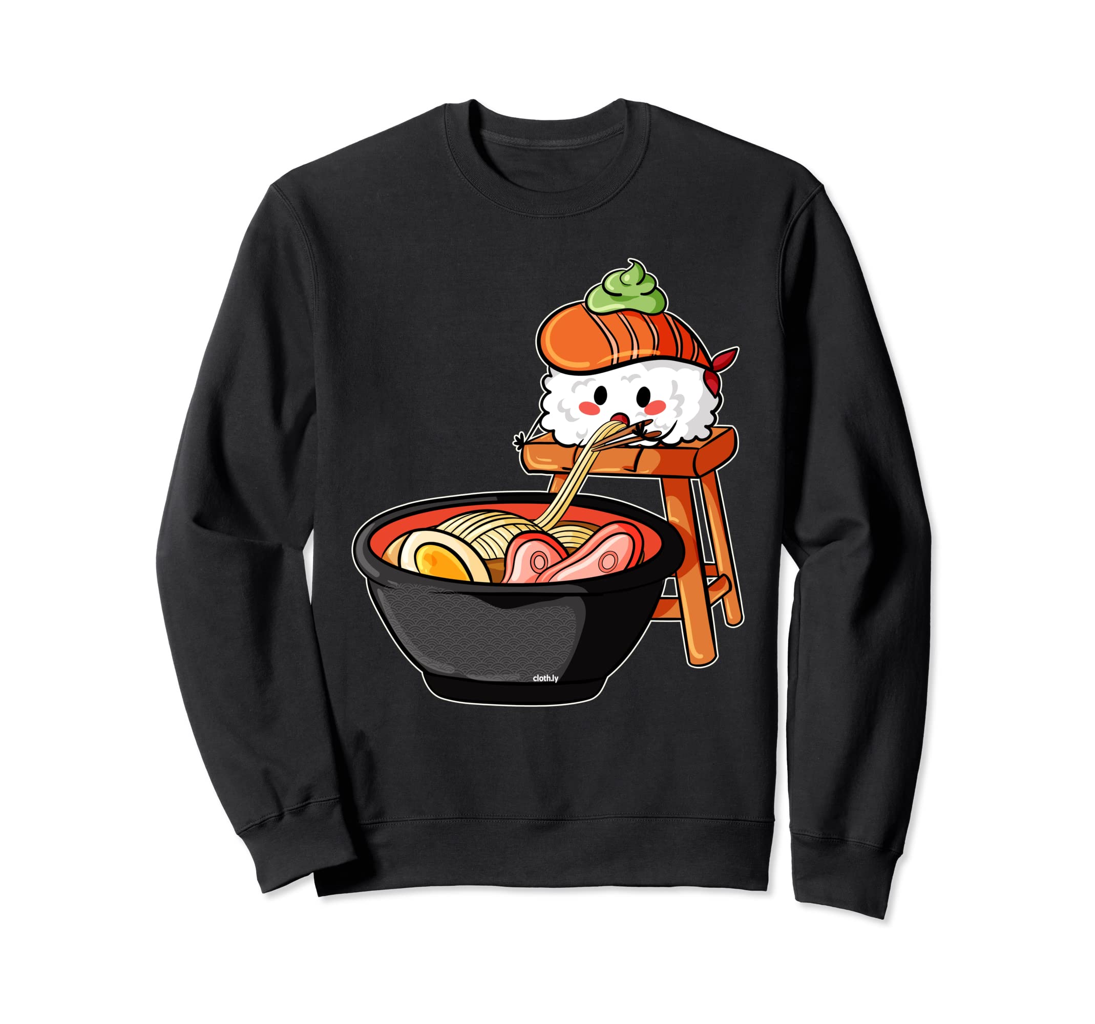 

Свитшот Суши Сладкий Каваи Японский Суши Рамен чёрный