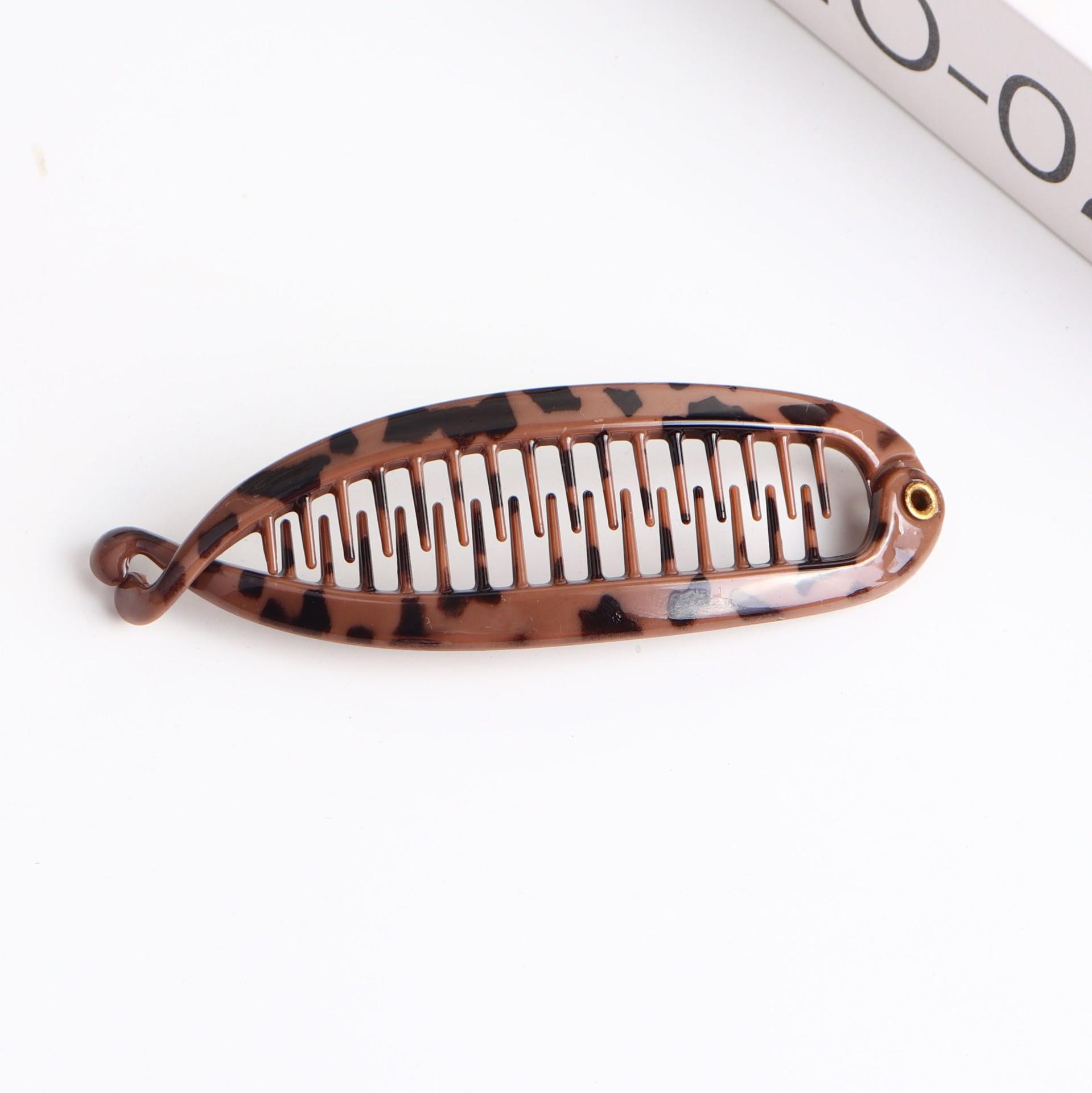 Anti-Collapse High Ponytail Banana Hair Clip with Teeth - PC Material Vertical Hair Styling Accessory for Women.