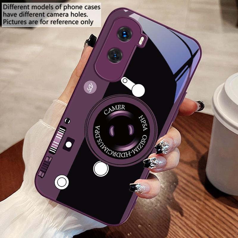 Dark Green Camera Pattern For Honor 30 50 50SE 70 Pro 90 200 200Pro Magic 4 5 7 Lite X9c Smart X50i Plus X9 X30 Glass Phone Case