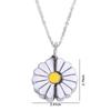 Handmade Glaze Oil Chrysanthemum Pendant Layered Chain Daisy Necklace  Jewelry Accessories