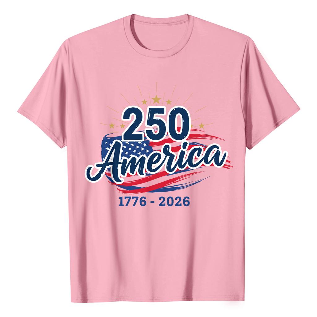 Women's Casual Printed T-Shirt Round Neck Pullover Short Sleeve Top