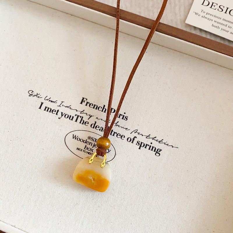 

Кожаный кошелек-подвеска для монет и наушников: Высококлассная, универсальная цепочка-свитер, модная бижутерия