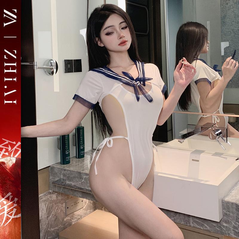 Sexy Lingerie Sexy Student Wear Free Sailor Wear Passion Cosplay Seduction Uniform Dead Library Water Onesie