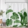 Modern Simple Tropical Leaves Shower Curtain Monstera Palm Leaf Greening Bathroom Decorative Polyster Shower Curtain With Hook