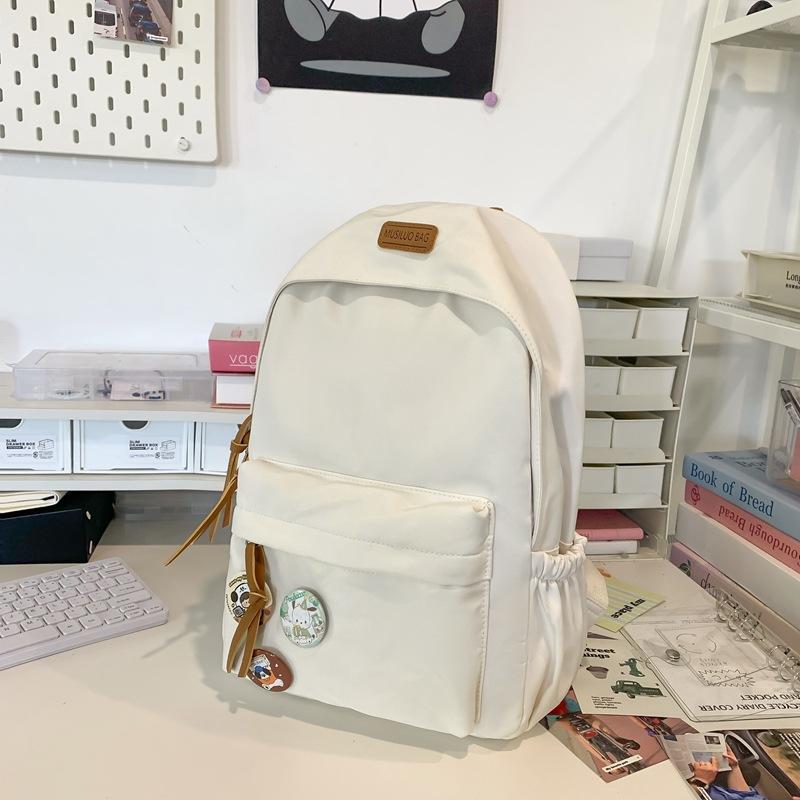 School Bag School Bag Female Junior High School Student Large Capacity High School Student University Campus Nylon Backpack Travel Computer Backpack