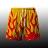 Fire Flame Boxing Muay Thai Kickboxing Shorts Pants 3D Print Fighting Training Unisex Men Women Quick Dry Fitness Gym Sport Workout Casual Streetwear