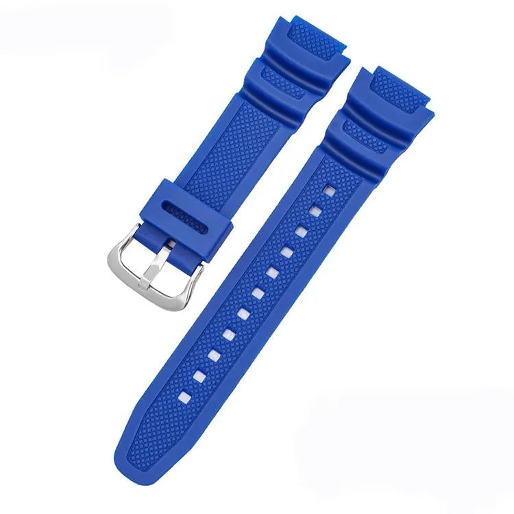 Silikon-Gummi-Uhrenarmband 18 mm für CASIO AE1200 / 1300 / 1000 W-219 Ersatz-Herren-Armband Zubehör