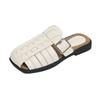 Neue gewebte Hohlschuhe weiche Sohle bequem mit Rock Tasche Kopf Halbschuh
