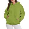 Women Hoodies Drawstring Pullover Fleece Sweatshirts Oversized Long Sleeve Hooded Top with Front Pocket