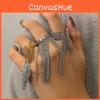 Chic Ins Style Stainless Steel Ring Featuring Modern Tassel Elements For Women