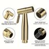 Classic three piece set of gold stainless steel bathroom shower head, high-pressure gun, toilet matching, toilet accessory