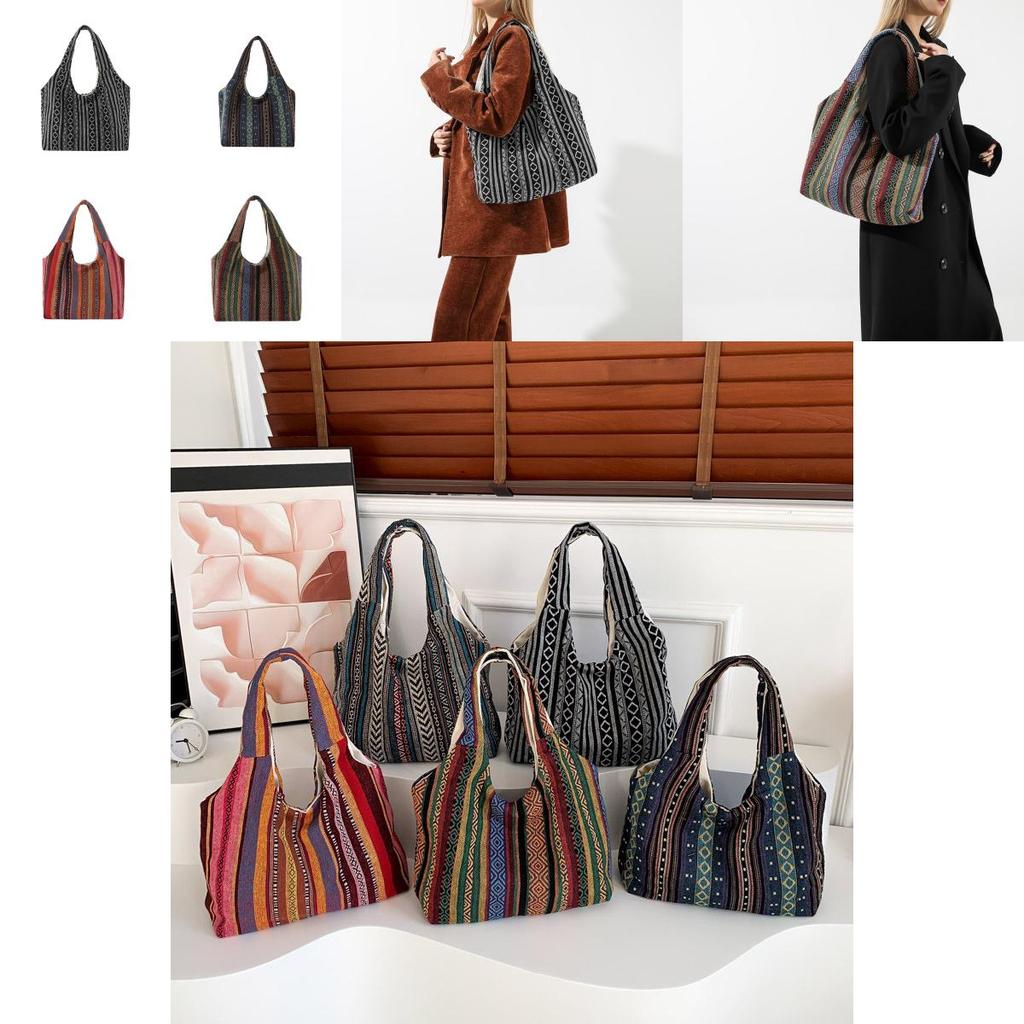 Trendy Plaid Contrast Color Street Style Tote Bag Women Winter Large Capacity Shoulder Bag