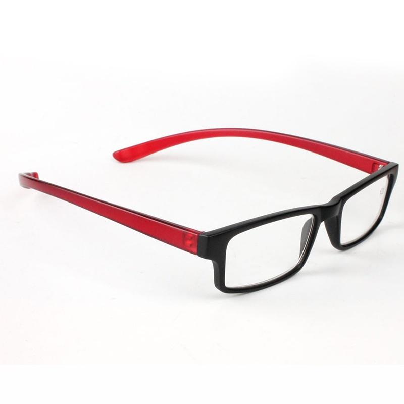 Schwarz&Roter Rahmen Kunststoffbrille Lesebrille Alterssichtigkeit Brille