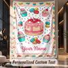 Sweet Treats Celebration Theme Wall Tapestry Customized With Name Text Personalized Hanging Tapestry For Bedroom Living Room Decor