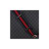 Gucci GG Embossed Logo Leather Stripe Web Shoulder Bag Men Messenger Bag Black Gray 474137-K5RLN-1095