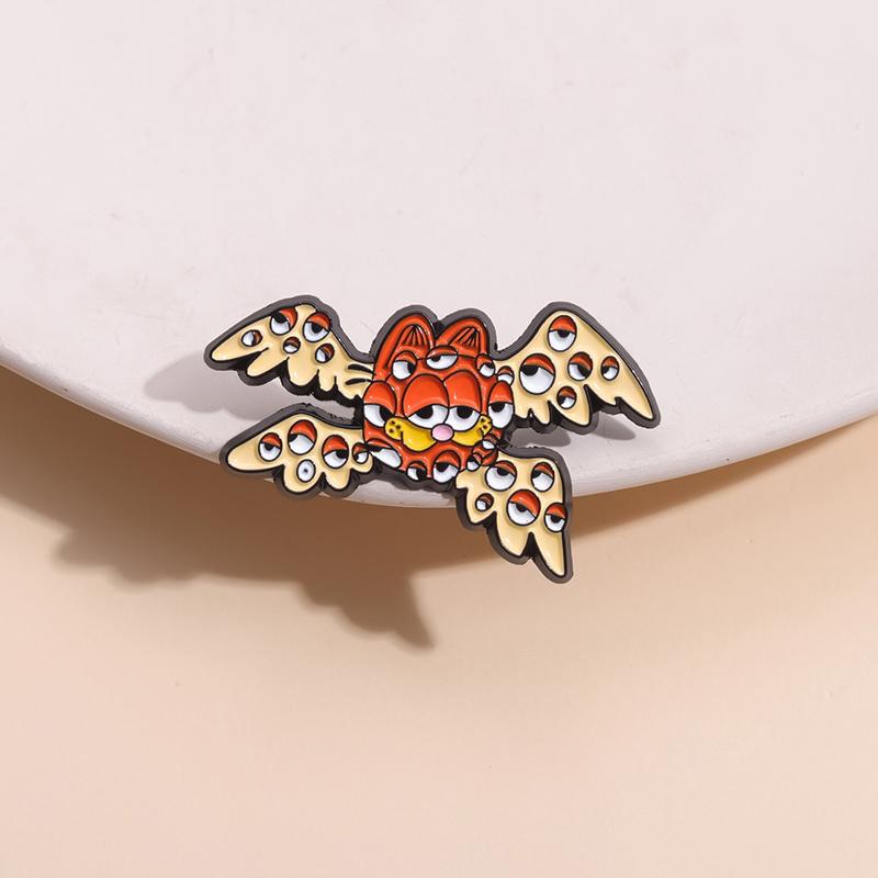 Cat Seraph Enamel Pins Custom Animal Brooches Lapel Badges Funny Creative Cartoon Angel Jewelry Gift for Friends