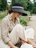 Women Wide Brimmed Non-Trace Ponytail Visor, Foldable Beach Sun Hat for Women Young Girls,Sun Hats for Women Wide Brim Straw Rol