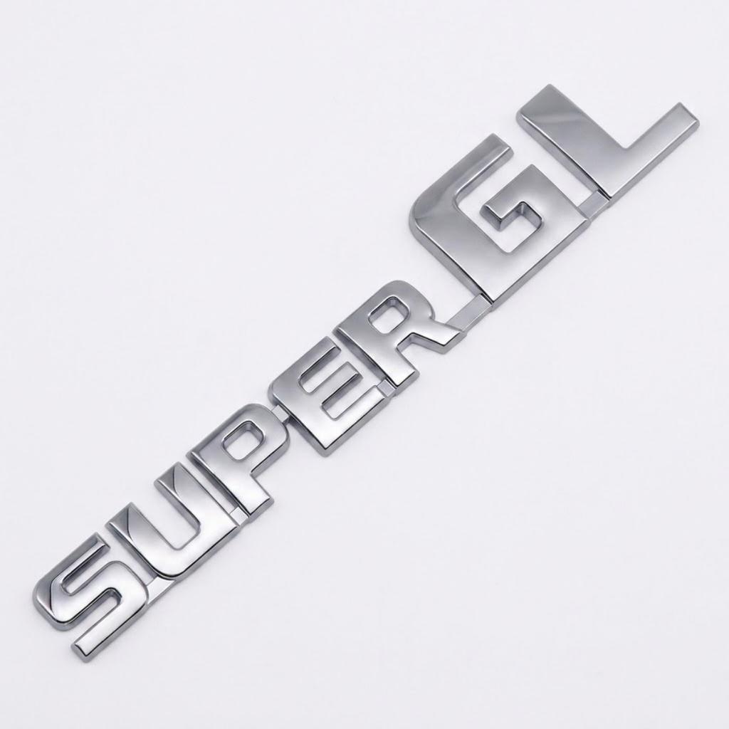 1PC 3D ABS SUPER GL Letter Emblem Decal Rear Trunk Badge Sticker