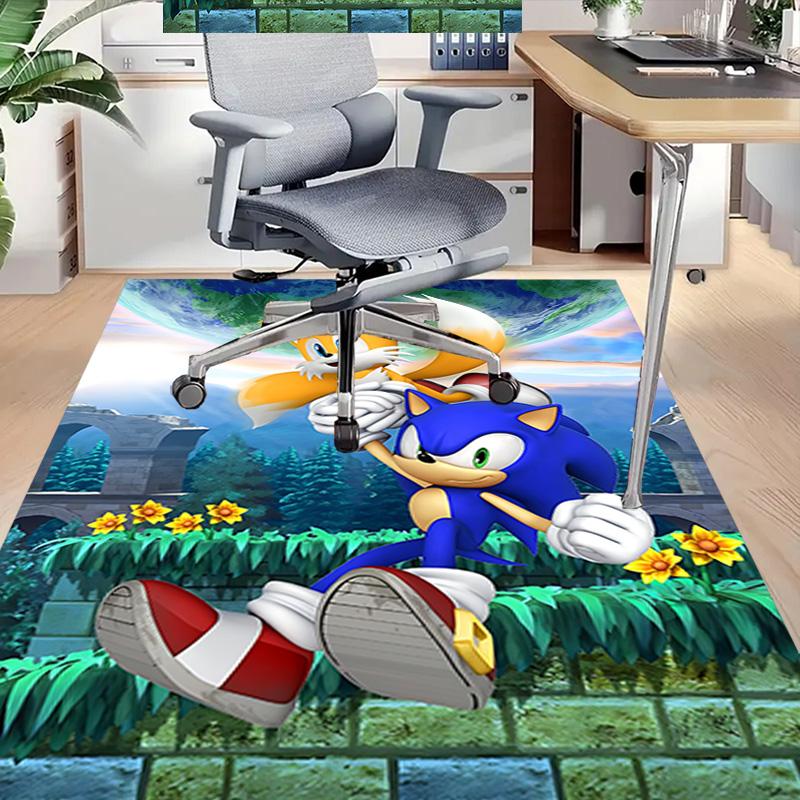Sonic Tails Adventure Carpet For Playroom Bedroom Living Room Sofa Home Decorkids Game Area Rug Nonslip Floor Mat