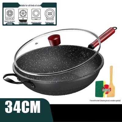 YOSHIDA 34cm Non-stick Wok with Lid