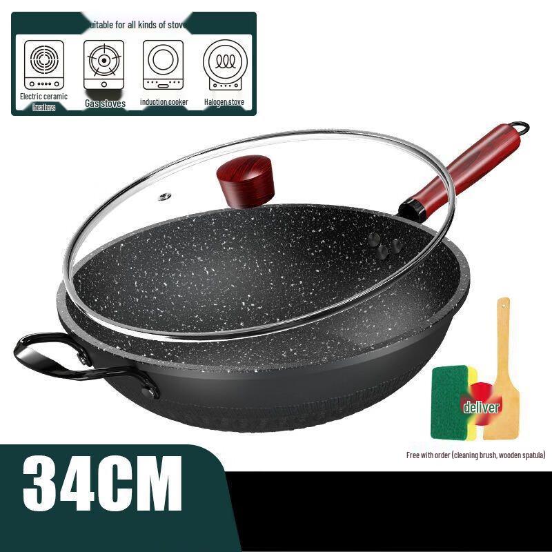 YOSHIDA 34см Вок с антипригарным покрытием и крышкой