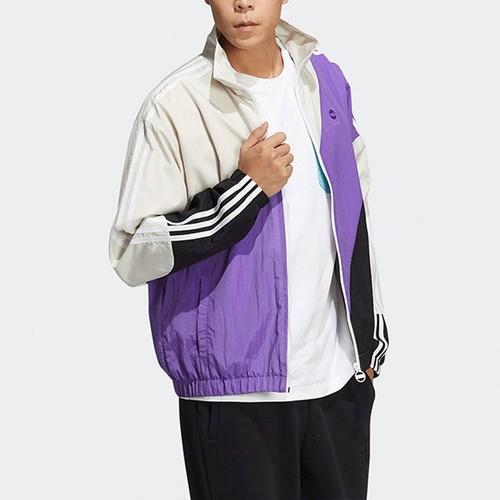 adidas neo M SW RET CB WB Colorblock Sports Jacket for Men, Purple