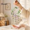 Clear Acrylic Floral Ornament Stained Glass Style Flower Suncatcher, Lily of The Valley Dragonfly Window Indoor Outdoor Decorative Piece Hanging