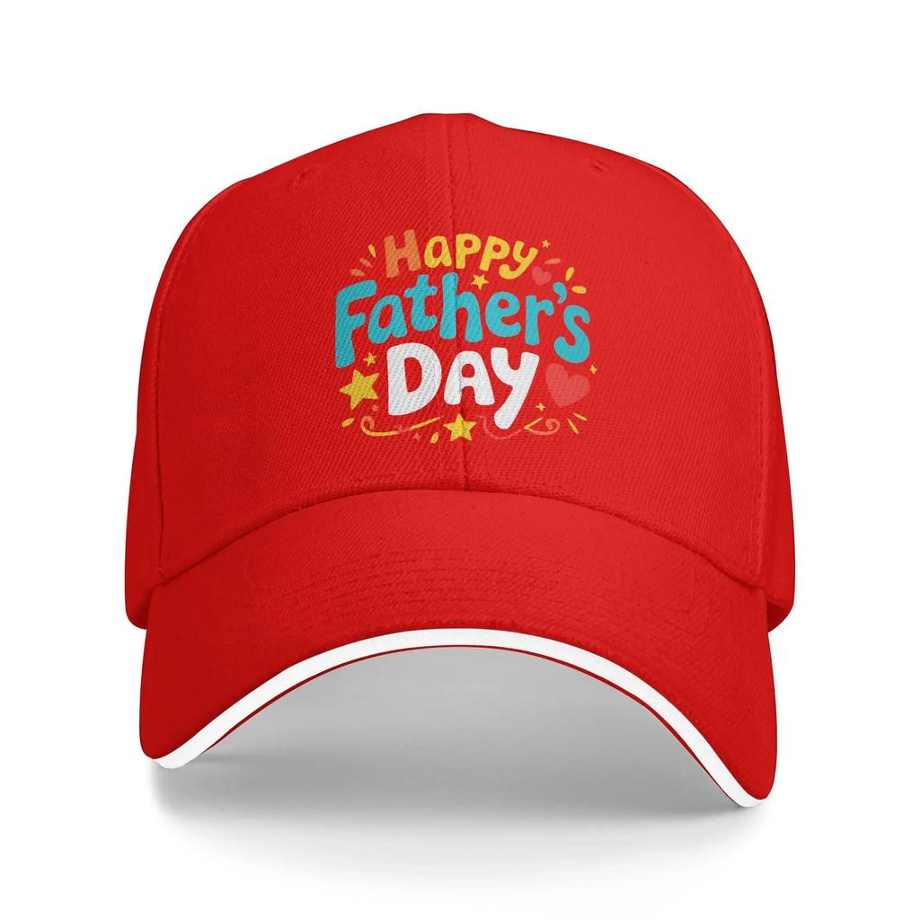 Summer Casual Baseball Cap Happy Fathers Day Cartoon Letter Hiking Fishing Trucker Hat Men Adult Breathable Funny Snapback Cap