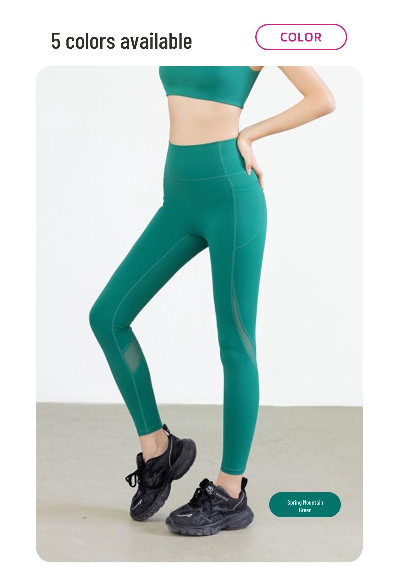 Cloud-Feel Yoga Pants: No T-Line, Anti-Roll High Waist, Pockets, Women s Tight Base Layer for Fitness Medium