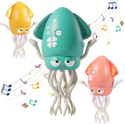 Elektrisches Tanzendes Oktopus-Spielzeug Kinder Ton und Licht Hindernisvermeidung Krabbeln Simulierter Oktopus Baby Spaß Interaktives Spielzeug