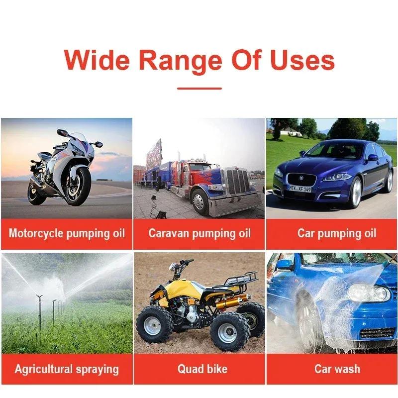 Car Engine Oil Pump 12V Electric Oil Diesel Fluid Sump Extractor Scavenge Exchange Fuel Transfer Suction Pump for Boat Motorbike
