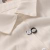 Elegant Flower Sleeve Button Brass Base Button Cover Clip Heart Shape Cufflinks  Suit Accessories