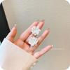 White Camellia Zhao Ruth Stud Earrings Super Fairy French Super Fairy Sweet and Gentle Stud Earrings Women's Exquisite Ear Jewelry