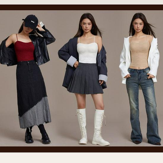 Autumn/Winter Rose Floral Lace Spaghetti Strap Seamless Bandeau Vest