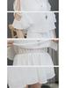 2025 Spring Off-Shoulder Chiffon Dress with Lotus Leaf Sleeves - Medium-Length White Fairy Skirt for Women