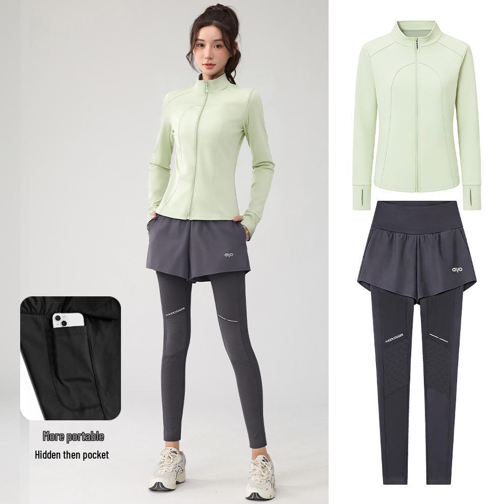 Autumn & Winter Quick-Dry Two-in-One Velvet Sports Pants for Running & Outdoor Fitness