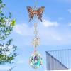 Garden Decoration Crystal Animal Shape Wind Chimes Hanging Rotating Sun Catcher Exquisite Colorful Wind Spinner Backyard