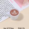 Handmade Heart-Shaped Latte Art Coffee Cup Toy, DIY Ornament, Cream Glue Accessories, Resin Parts
